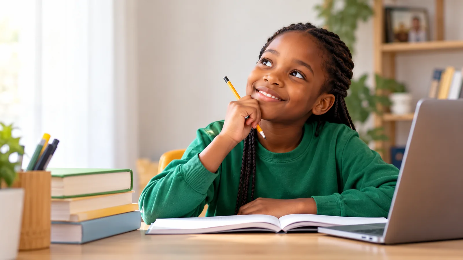 A child enjoying a learning activity